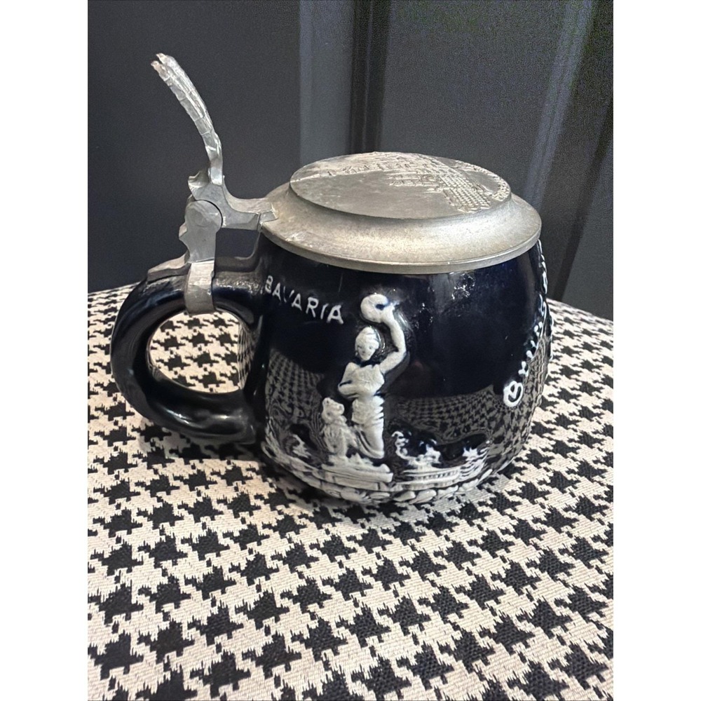 VTG Wick Werke German Beer Stein Mold 21 Gruss Aus Munchen Pewter Lid Bavaria